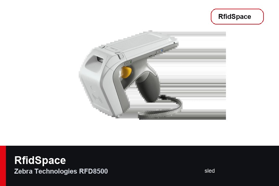 Zebra Technologies RFD8500 RFID okuyucu kızağı marka ve model ürün görseli - RfidSpace donanım kataloğu