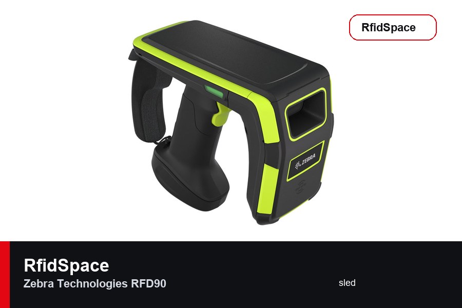 Zebra Technologies RFD90 RFID reader sled brand and model product image for RfidSpace hardware catalog