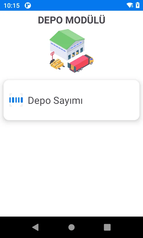 RFID mobil sayım uygulama ekranı
