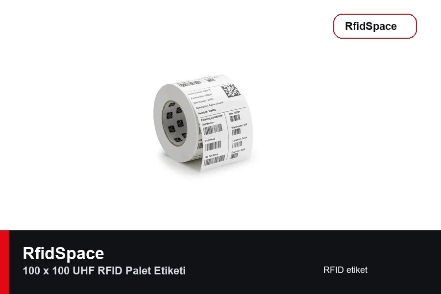 100 x 100 UHF RFID Palet Etiketi UHF RFID etiket