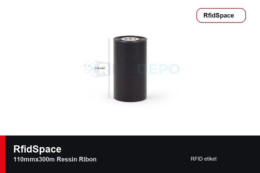 110mmx300m Ressin Ribon UHF RFID etiket