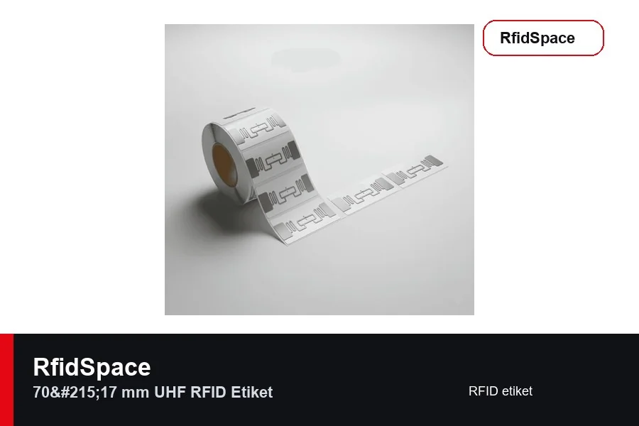 70 x 17 mm UHF RFID Etiket UHF RFID etiket