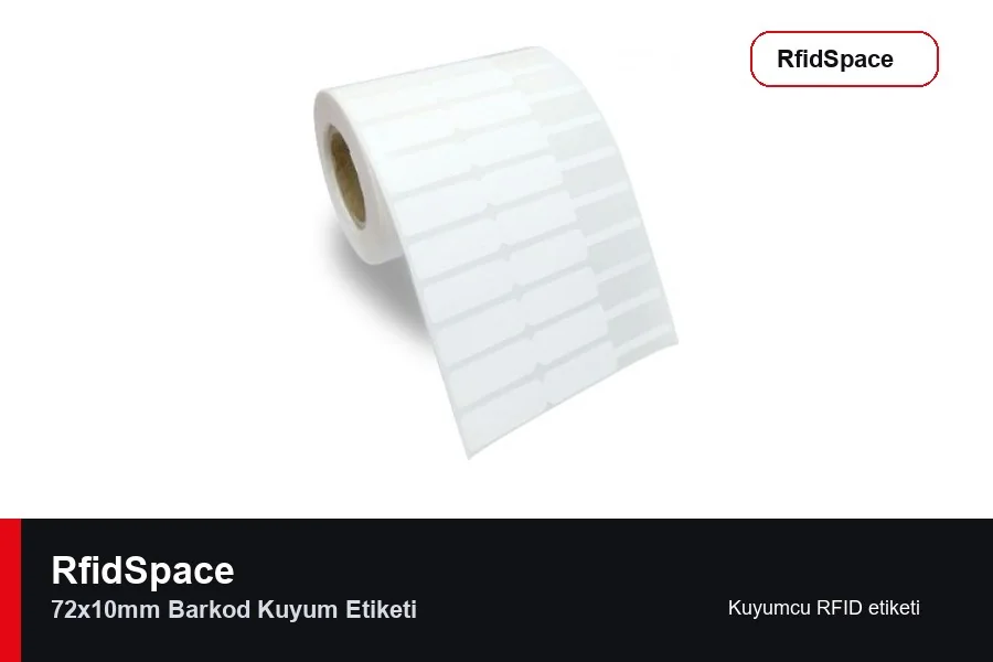 72x10mm Barkod Kuyum Etiketi RFID kuyumcu etiketi