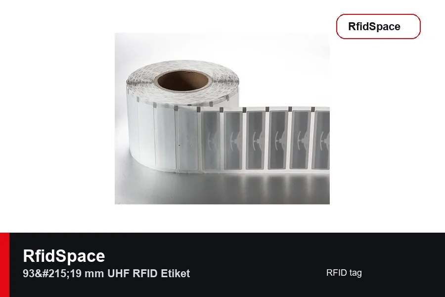 93 x 19 mm UHF RFID Etiket UHF RFID etiket