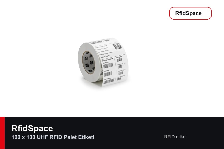 RfidSpace 100 x 100 UHF RFID Palet Etiketi RFID etiket marka ve model bilgili ürün görseli - RfidSpace donanım kataloğu