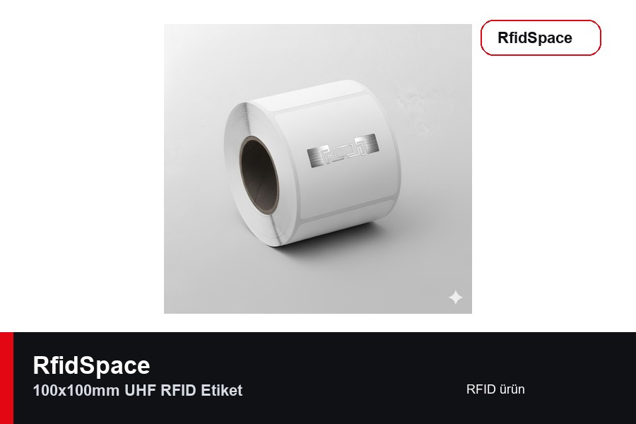 RfidSpace 100x100mm UHF RFID Etiket RFID etiket marka ve model bilgili ürün görseli - RfidSpace donanım kataloğu