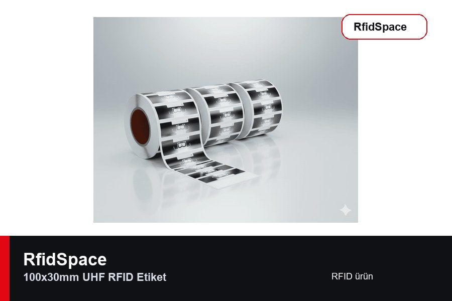 RfidSpace 100x30mm UHF RFID Etiket RFID label brand and model product image for RfidSpace hardware catalog