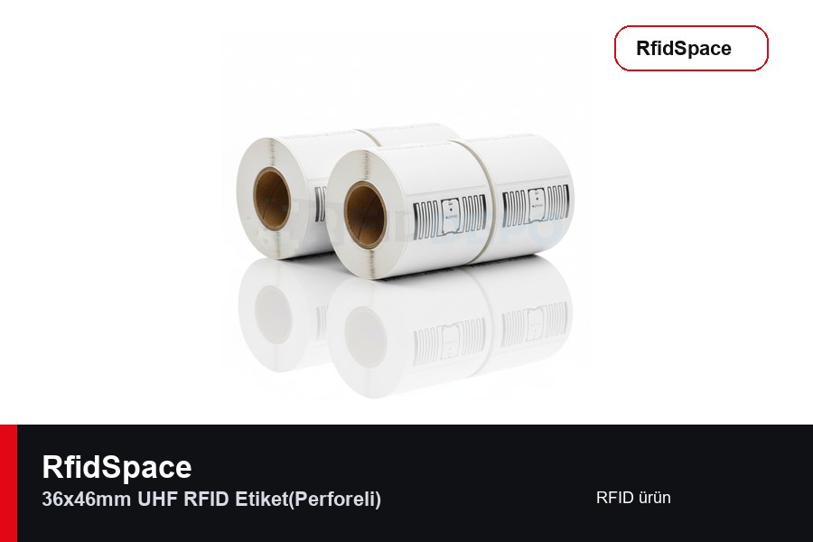RfidSpace 36x46mm UHF RFID Etiket(Perforeli) RFID etiket marka ve model bilgili ürün görseli - RfidSpace donanım kataloğu