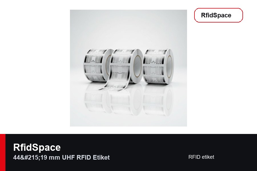 RfidSpace 44×19 mm UHF RFID Etiket RFID etiket marka ve model bilgili ürün görseli - RfidSpace donanım kataloğu