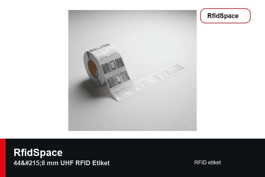 RfidSpace 44×8 mm UHF RFID Etiket RFID etiket marka ve model bilgili ürün görseli - RfidSpace donanım kataloğu