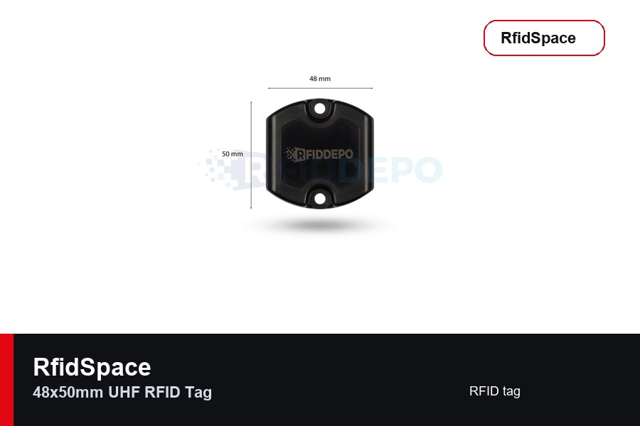 RfidSpace 48x50mm UHF RFID Tag RFID tag brand and model product image for RfidSpace hardware catalog