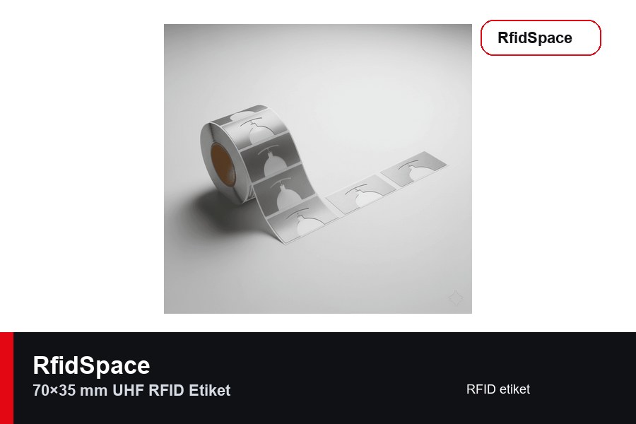 RfidSpace 70×35 mm UHF RFID Etiket RFID etiket marka ve model bilgili ürün görseli - RfidSpace donanım kataloğu