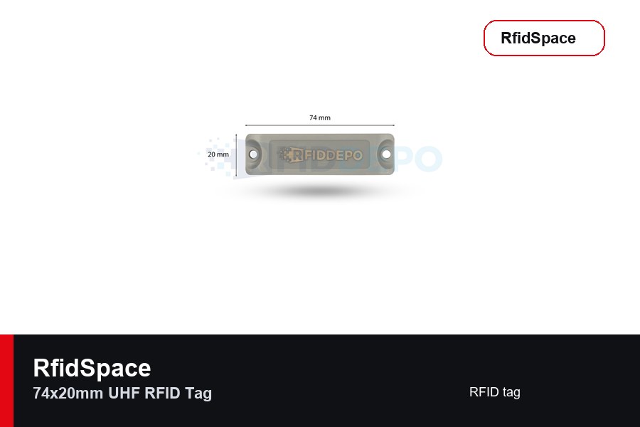 RfidSpace 74x20mm UHF RFID Tag RFID tag marka ve model bilgili ürün görseli - RfidSpace donanım kataloğu