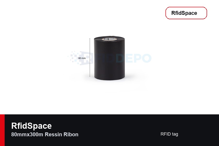 RfidSpace 80mmx300m Ressin Ribon RFID tag marka ve model bilgili ürün görseli - RfidSpace donanım kataloğu