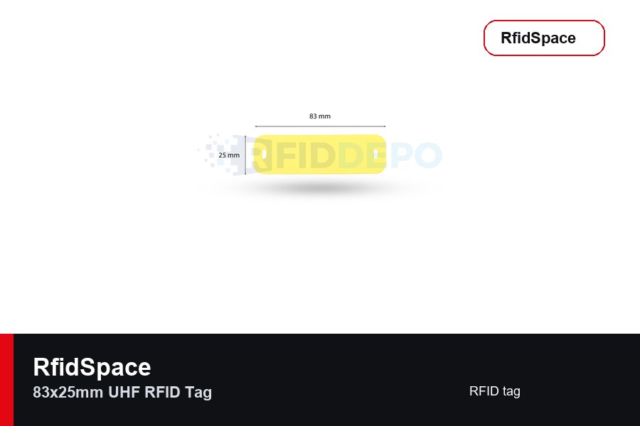 RfidSpace 83x25mm UHF RFID Tag RFID tag marka ve model bilgili ürün görseli - RfidSpace donanım kataloğu