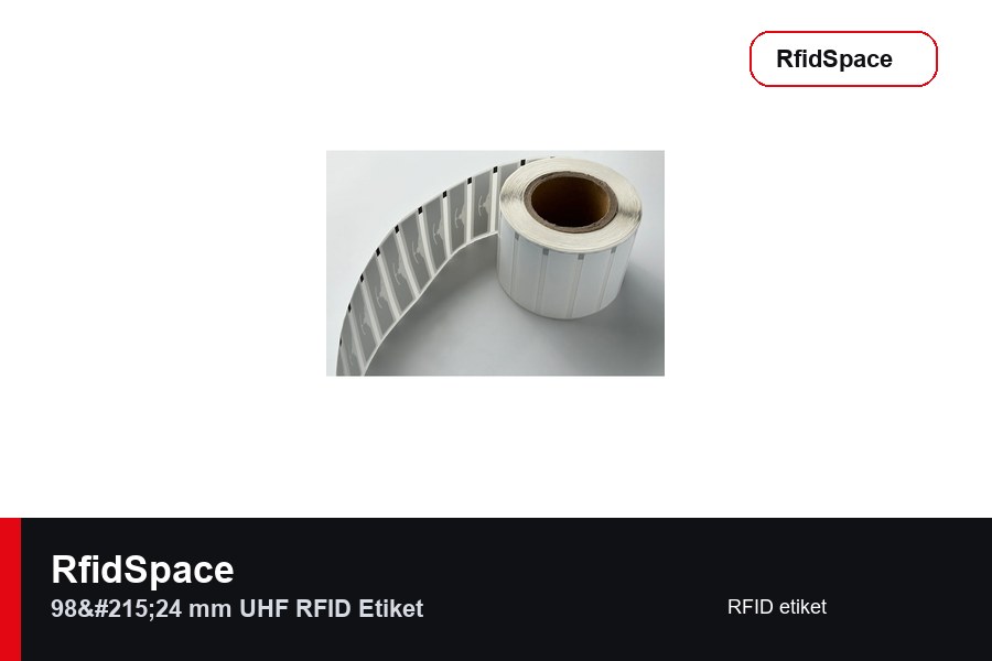 RfidSpace 98×24 mm UHF RFID Etiket RFID etiket marka ve model bilgili ürün görseli - RfidSpace donanım kataloğu