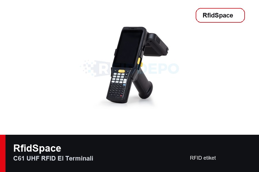 RfidSpace C61 UHF RFID El Terminali RFID el terminali marka ve model bilgili ürün görseli - RfidSpace donanım kataloğu