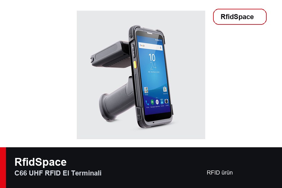 RfidSpace C66 UHF RFID El Terminali RFID el terminali marka ve model bilgili ürün görseli - RfidSpace donanım kataloğu