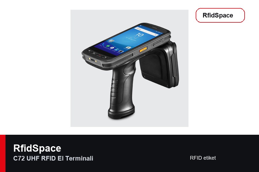 RfidSpace C72 UHF RFID El Terminali RFID el terminali marka ve model bilgili ürün görseli - RfidSpace donanım kataloğu