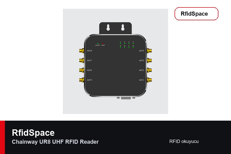 Chainway UR8 UHF RFID Reader RFID okuyucu marka ve model bilgili ürün görseli - RfidSpace donanım kataloğu