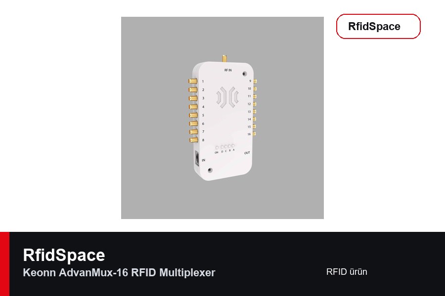 Keonn AdvanMux-16 RFID Multiplexer RFID etiket marka ve model bilgili ürün görseli - RfidSpace donanım kataloğu