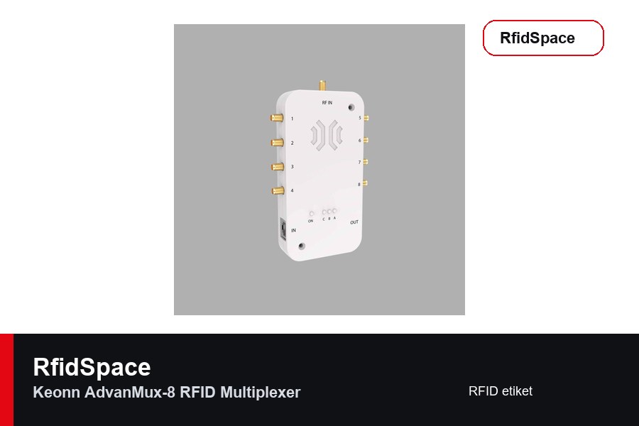 Keonn AdvanMux-8 RFID Multiplexer RFID etiket marka ve model bilgili ürün görseli - RfidSpace donanım kataloğu