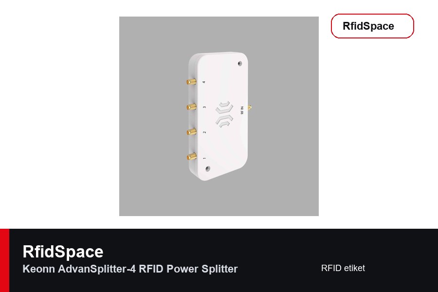 Keonn AdvanSplitter-4 RFID Power Splitter RFID etiket marka ve model bilgili ürün görseli - RfidSpace donanım kataloğu