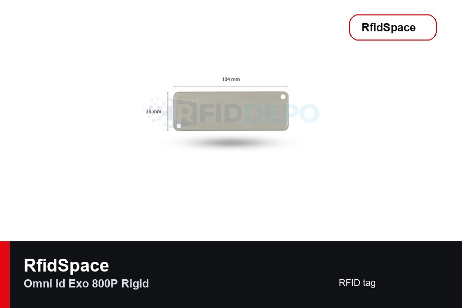 Omni Id Exo 800P Rigid RFID tag marka ve model bilgili ürün görseli - RfidSpace donanım kataloğu
