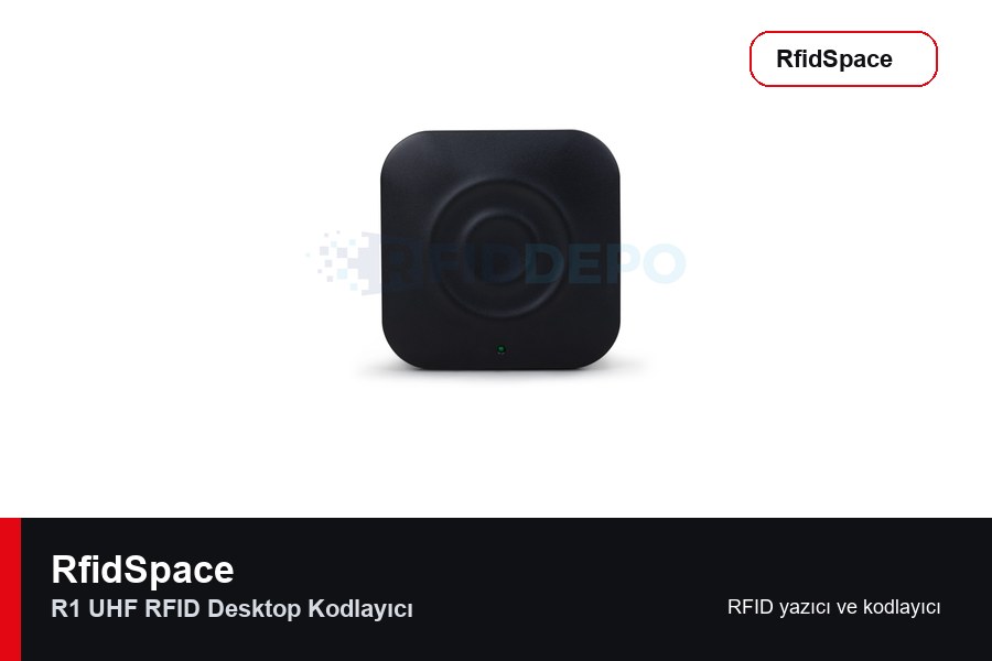 RfidSpace R1 UHF RFID Desktop Kodlayıcı RFID yazıcı ve kodlayıcı marka ve model bilgili ürün görseli - RfidSpace donanım kataloğu