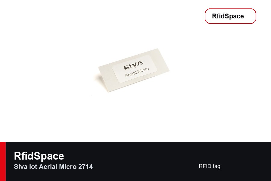 SIVA IoT Aerial Micro 2714 RFID tag brand and model product image for RfidSpace hardware catalog