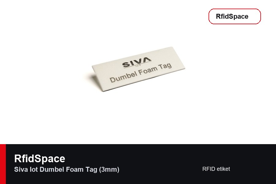SIVA IoT Dumbel Foam Tag (3mm) RFID etiket marka ve model bilgili ürün görseli - RfidSpace donanım kataloğu
