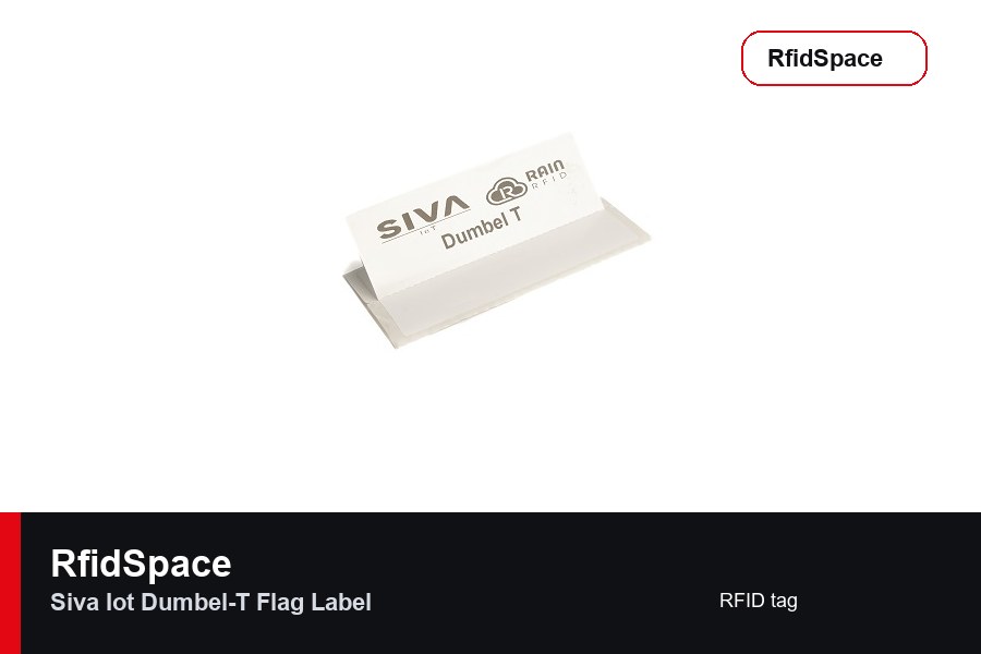SIVA IoT Dumbel-T Flag Label RFID tag brand and model product image for RfidSpace hardware catalog