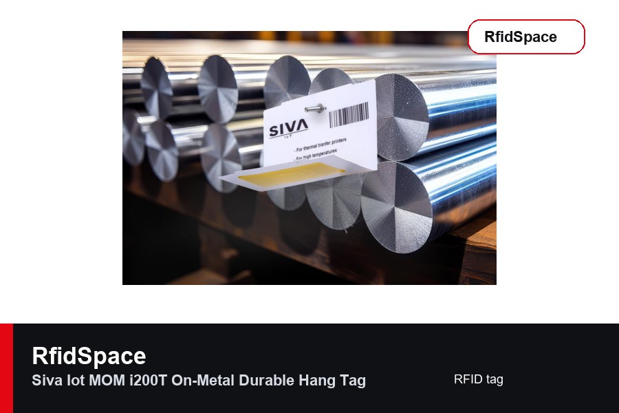 SIVA IoT MOM i200T On-Metal Durable Hang Tag RFID tag marka ve model bilgili ürün görseli - RfidSpace donanım kataloğu