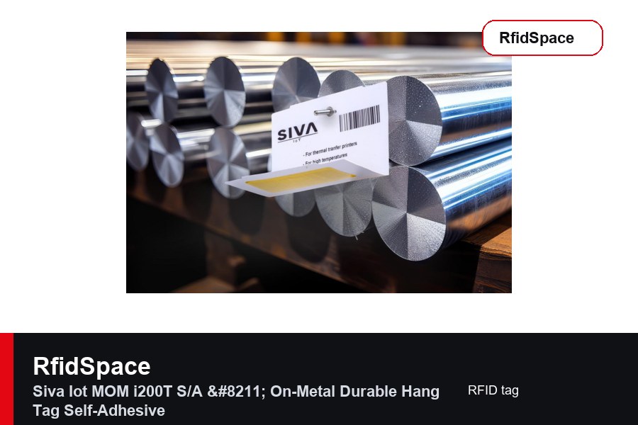 SIVA IoT MOM i200T S/A – On-Metal Durable Hang Tag Self-Adhesive RFID tag marka ve model bilgili ürün görseli - RfidSpace donanım kataloğu