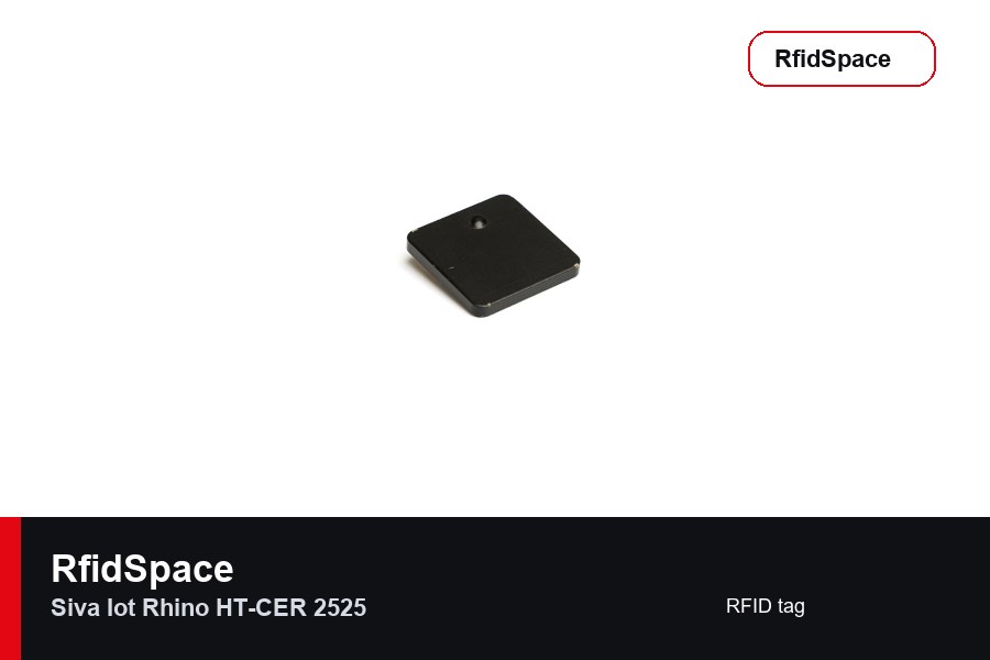 SIVA IoT Rhino HT-CER 2525 RFID tag brand and model product image for RfidSpace hardware catalog