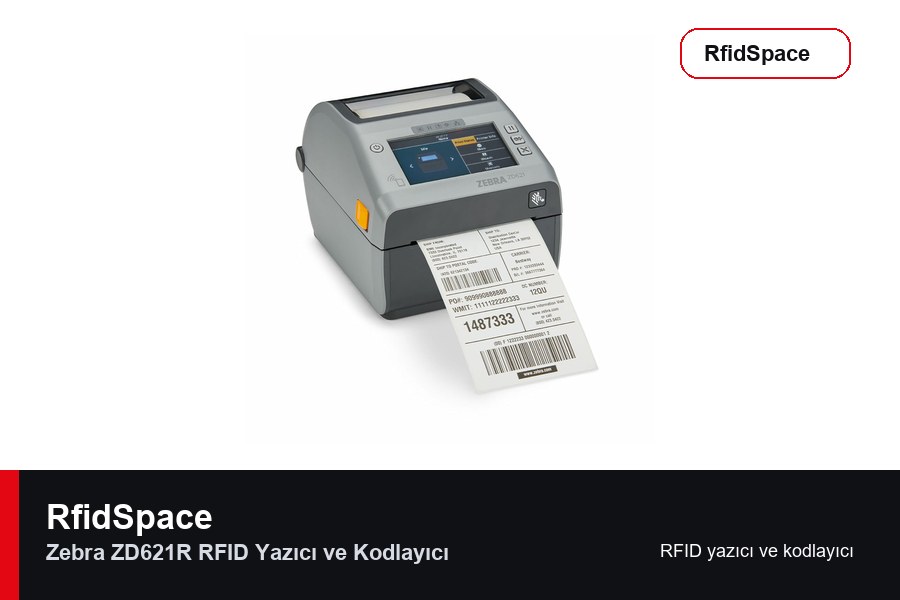 Zebra ZD621R RFID Yazıcı ve Kodlayıcı RFID yazıcı ve kodlayıcı marka ve model bilgili ürün görseli - RfidSpace donanım kataloğu