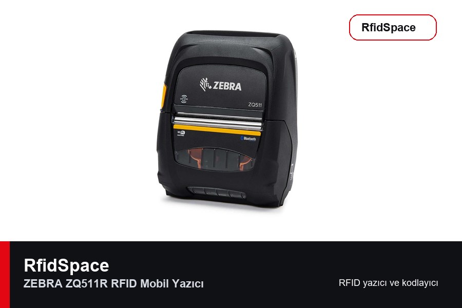 Zebra ZQ511R RFID Mobil Yazıcı RFID yazıcı ve kodlayıcı marka ve model bilgili ürün görseli - RfidSpace donanım kataloğu