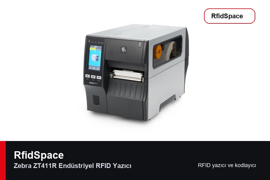 Zebra ZT411R Endüstriyel RFID Yazıcı RFID printer and encoder brand and model product image for RfidSpace hardware catalog
