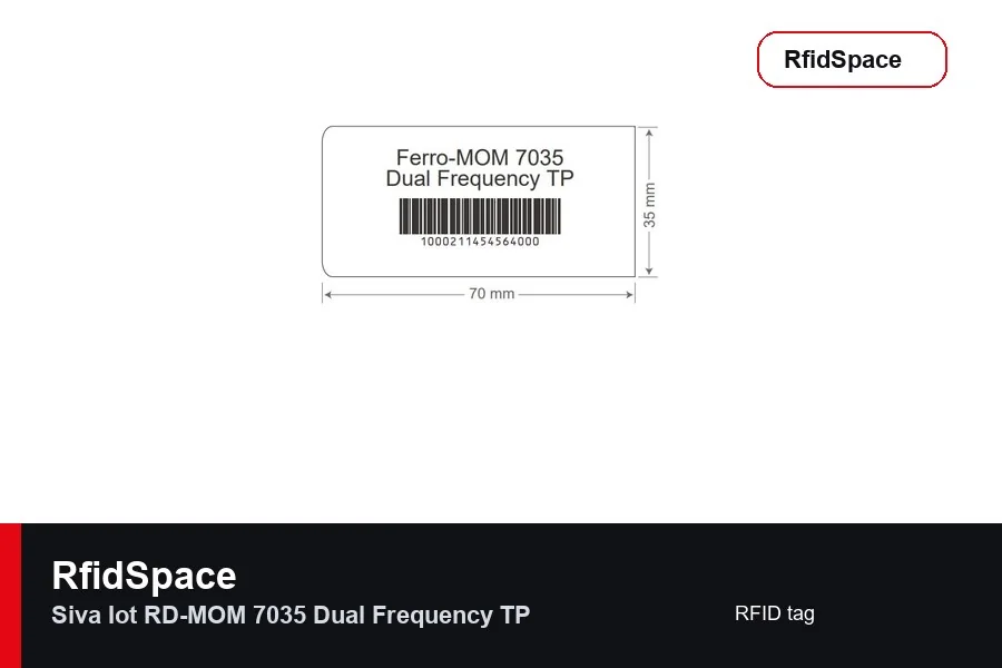 Siva IoT RD-MOM 7035 Dual Frequency TP UHF RFID etiket