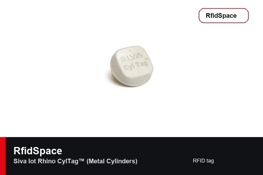Siva IoT Rhino CylTag™ (Metal Cylinders) Metal üstü RFID etiketi